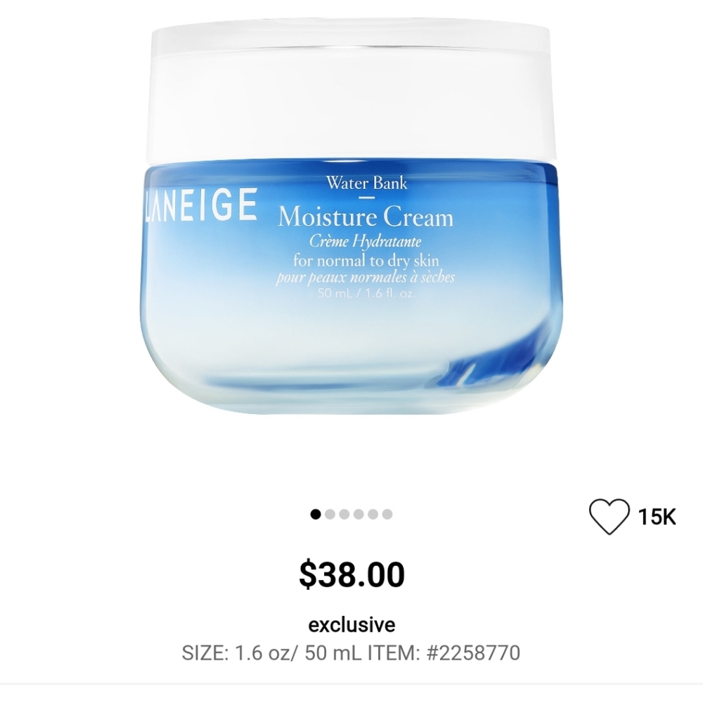 Laneige Water Bank Moisture Cream NIB